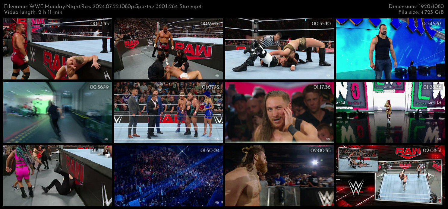 WWE Monday Night Raw 2024 07 22 1080p Sportnet360 h264 Star TGx