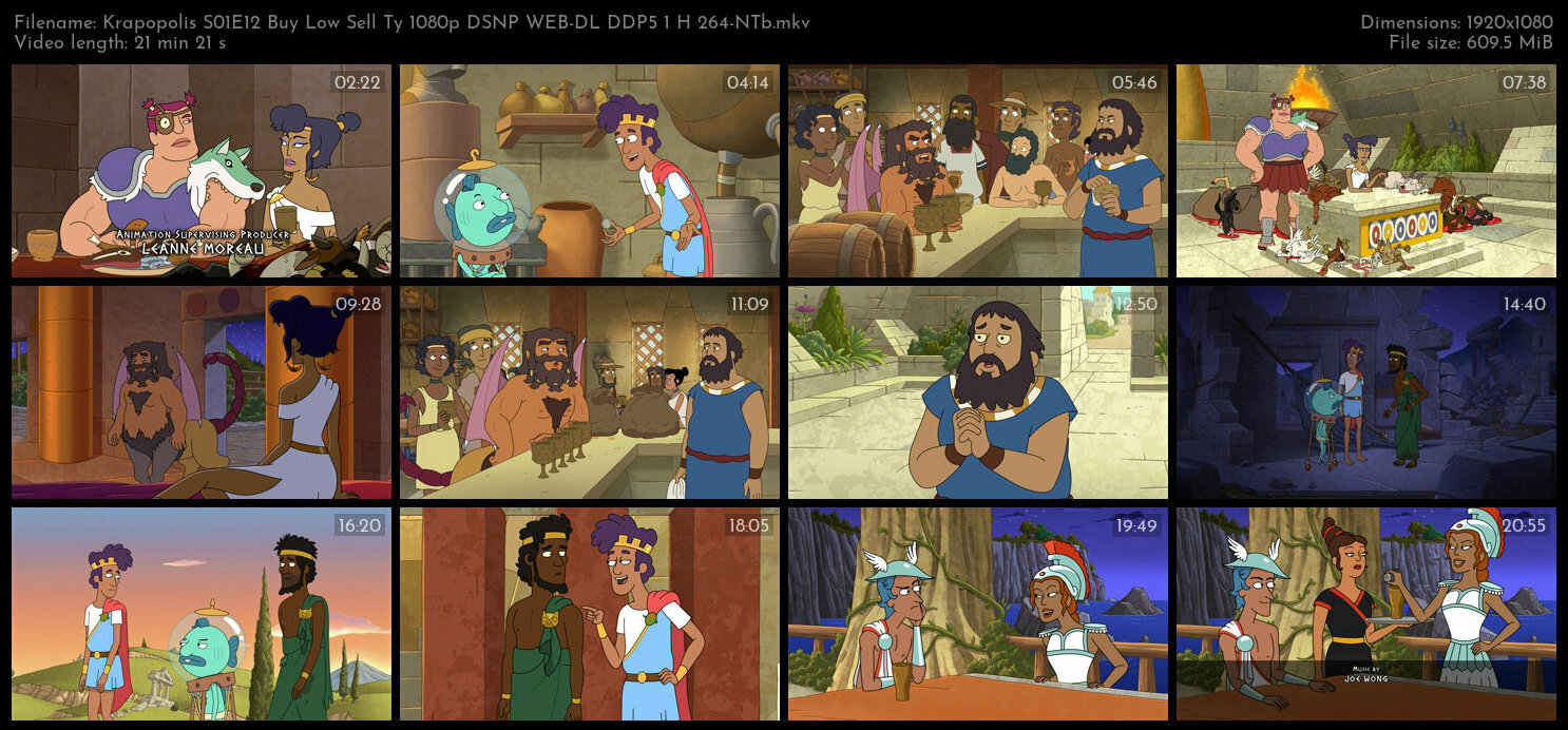 Krapopolis S01E12 Buy Low Sell Ty 1080p DSNP WEB DL DDP5 1 H 264 NTb TGx