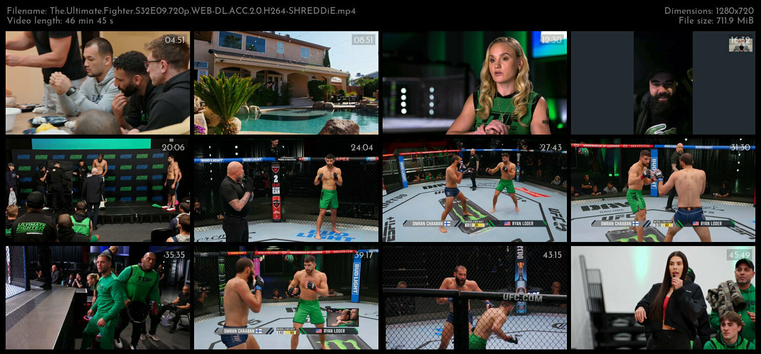 The Ultimate Fighter S32E09 720p WEB DL ACC 2 0 H264 SHREDDiE TGx