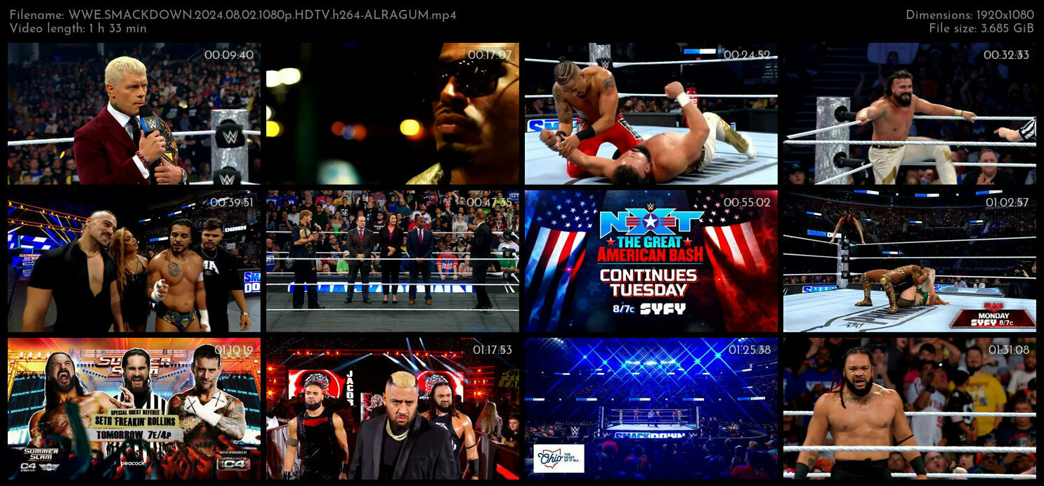 WWE SMACKDOWN 2024 08 02 1080p HDTV h264 ALRAGUM TGx