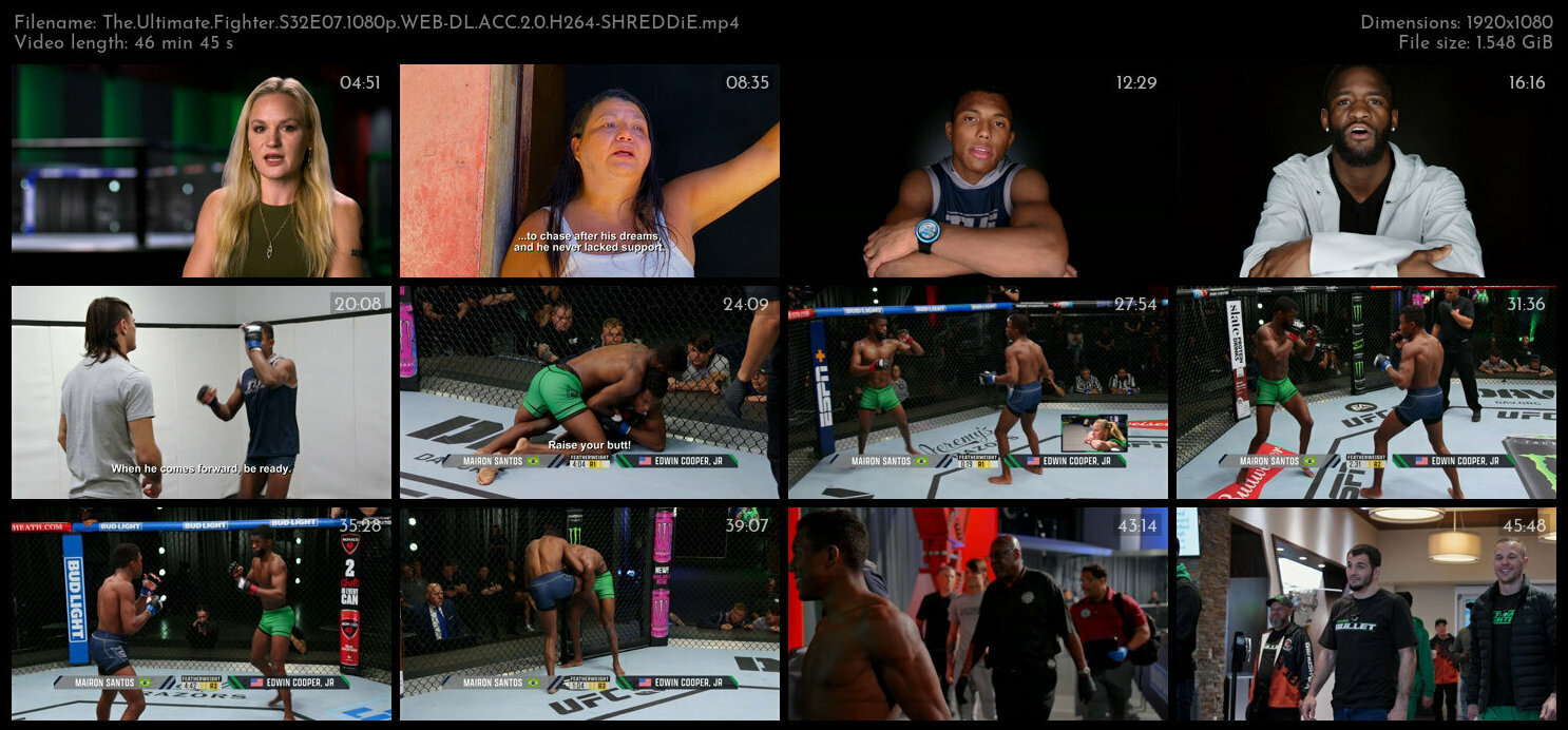 The Ultimate Fighter S32E07 1080p WEB DL ACC 2 0 H264 SHREDDiE TGx