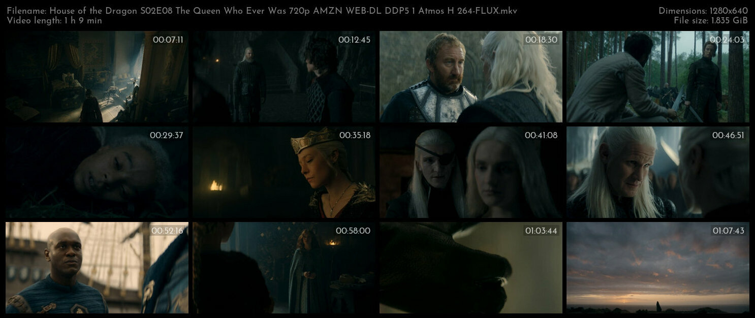 House of the Dragon S02E08 The Queen Who Ever Was 720p AMZN WEB DL DDP5 1 Atmos H 264 FLUX TGx