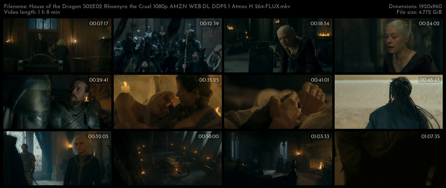 House of the Dragon S02E02 Rhaenyra the Cruel 1080p AMZN WEB DL DDP5 1 Atmos H 264 FLUX TGx