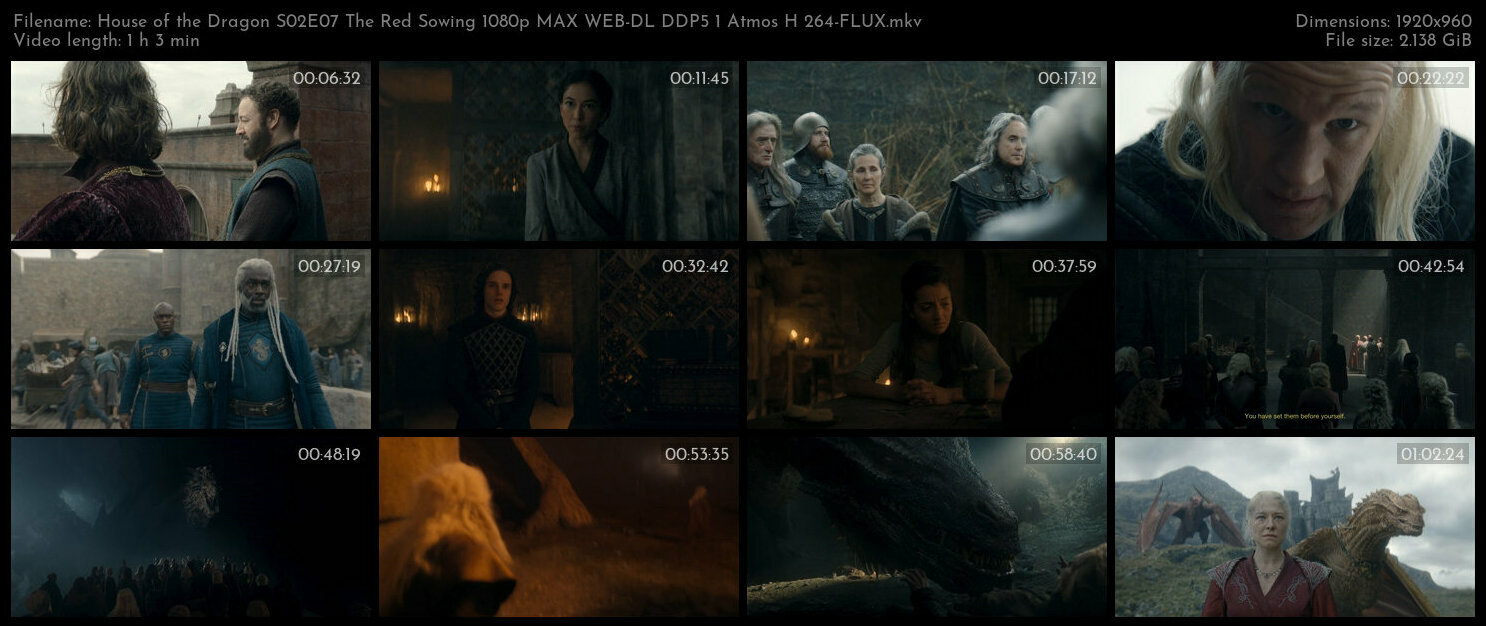 House of the Dragon S02E07 The Red Sowing 1080p MAX WEB DL DDP5 1 Atmos H 264 FLUX TGx