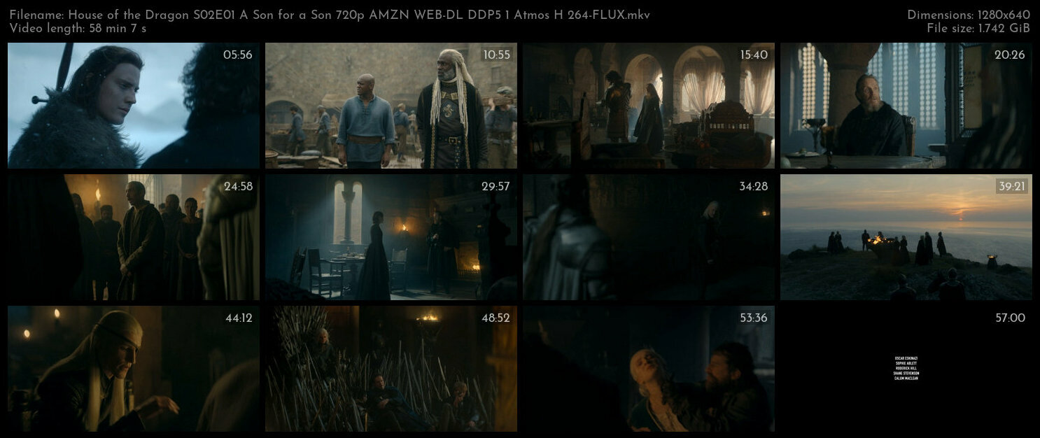 House of the Dragon S02E01 A Son for a Son 720p AMZN WEB DL DDP5 1 Atmos H 264 FLUX TGx