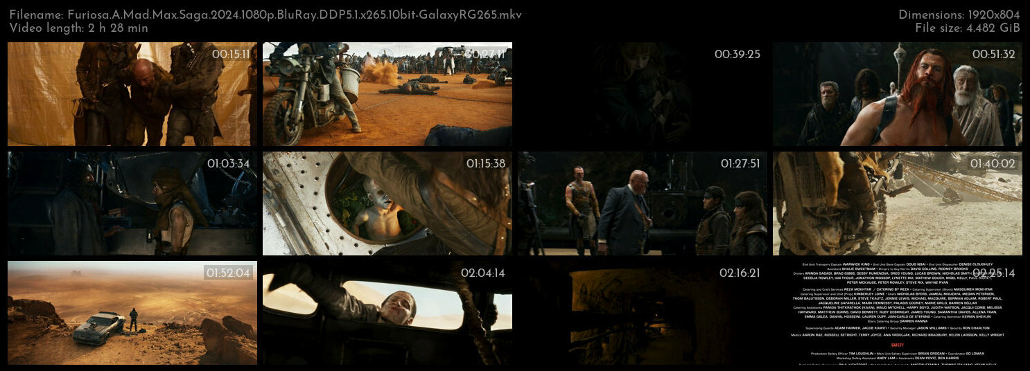 Furiosa A Mad Max Saga 2024 1080p BluRay DDP5 1 x265 10bit GalaxyRG265