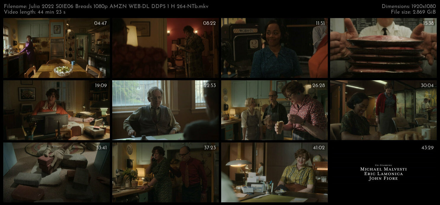 Julia 2022 S01E06 Breads 1080p AMZN WEB DL DDP5 1 H 264 NTb TGx