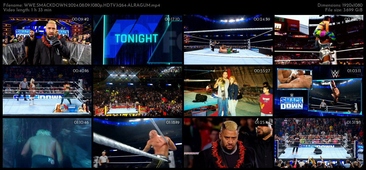 WWE SMACKDOWN 2024 08 09 1080p HDTV h264 ALRAGUM TGx