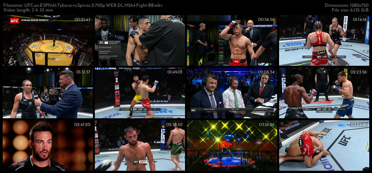 UFC on ESPN 61 Tybura vs Spivac 2 720p WEB DL H264 Fight BB