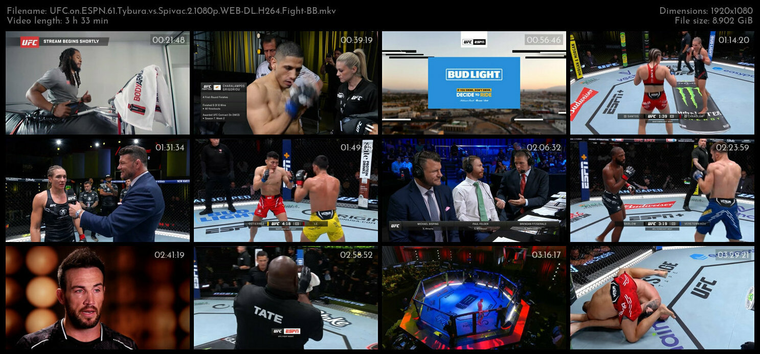 UFC on ESPN 61 Tybura vs Spivac 2 1080p WEB DL H264 Fight BB