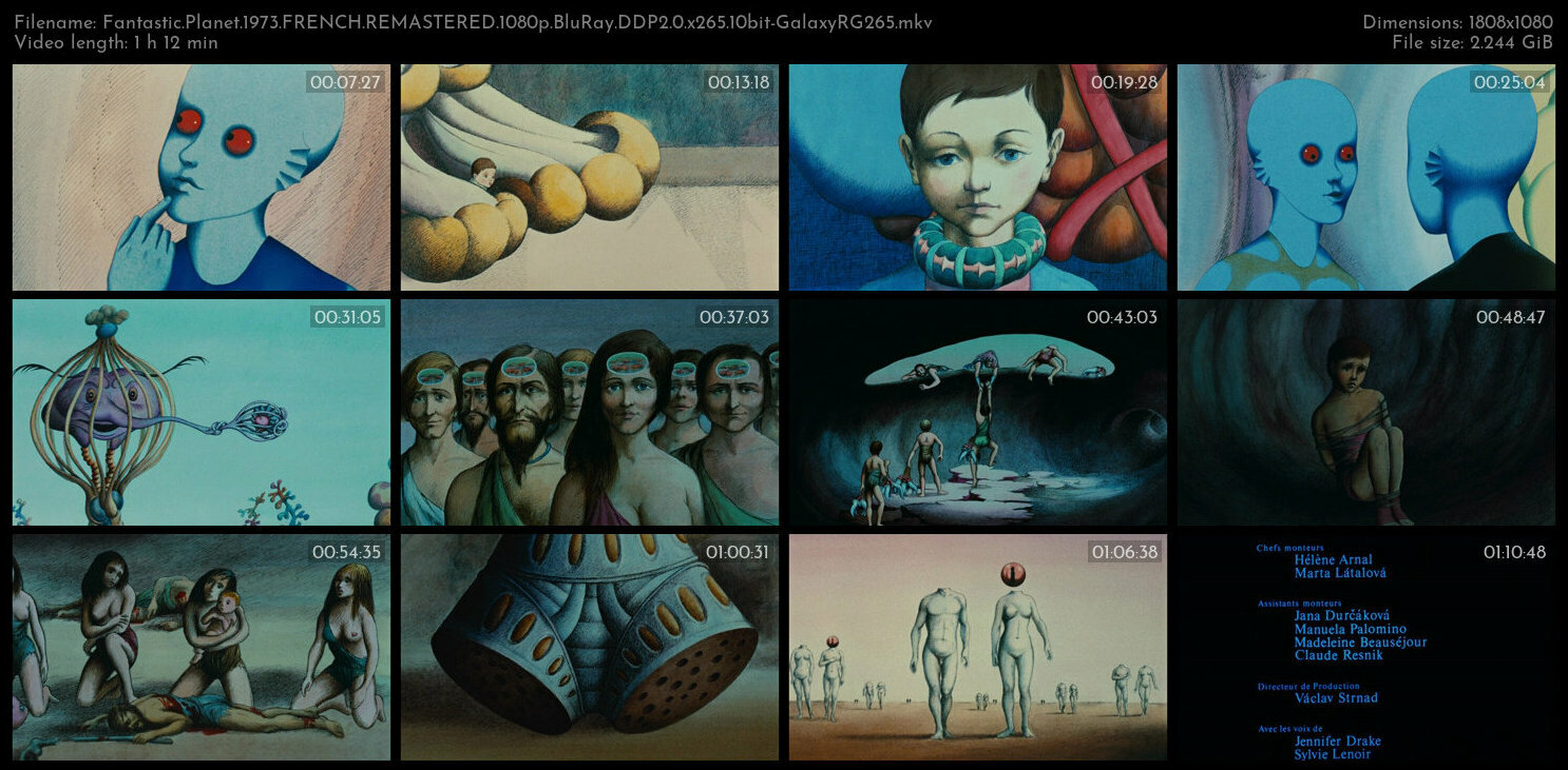 Fantastic Planet 1973 FRENCH REMASTERED 1080p BluRay DDP2 0 x265 10bit GalaxyRG265