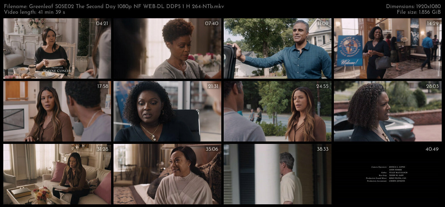 Greenleaf S05E02 The Second Day 1080p NF WEB DL DDP5 1 H 264 NTb TGx