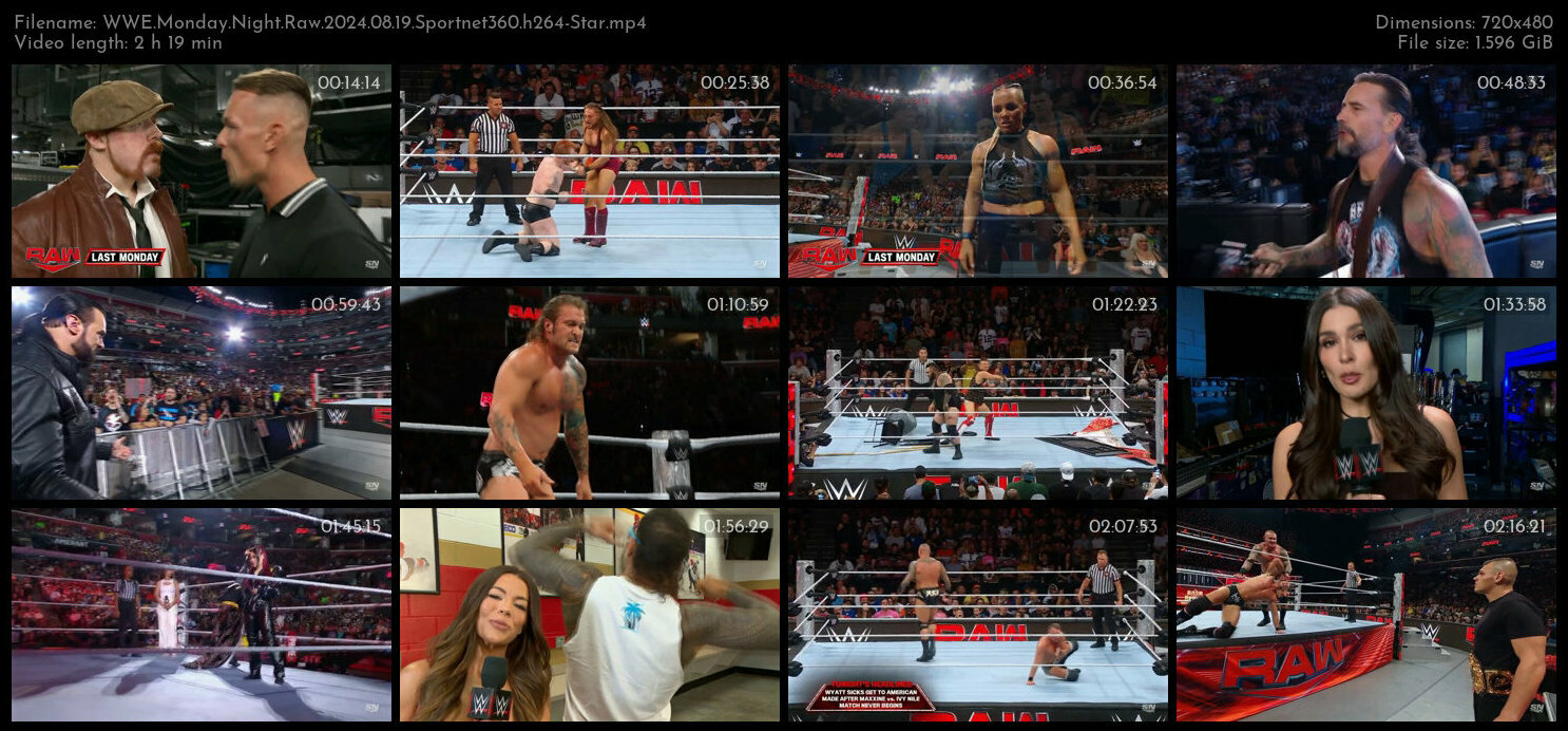 WWE Monday Night Raw 2024 08 19 Sportnet360 h264 Star TGx