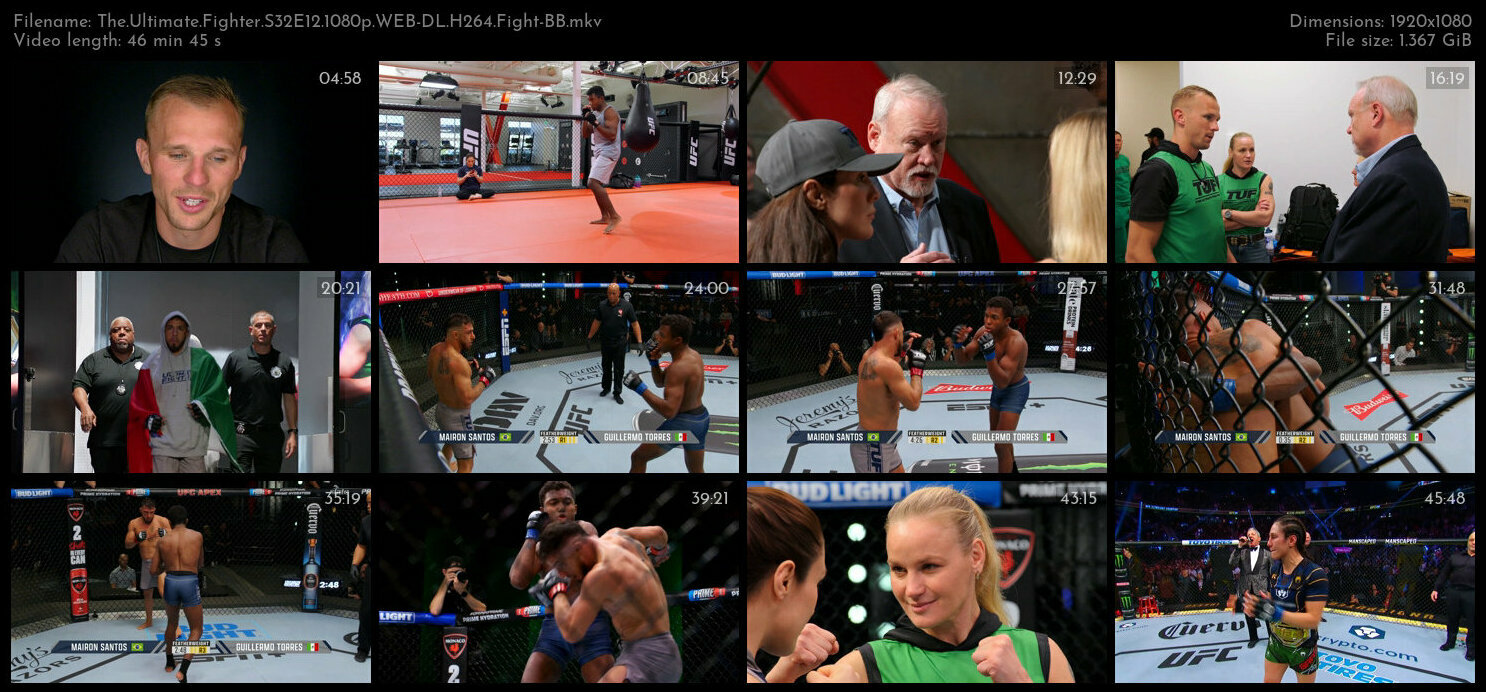 The Ultimate Fighter S32E12 1080p WEB DL H264 Fight BB