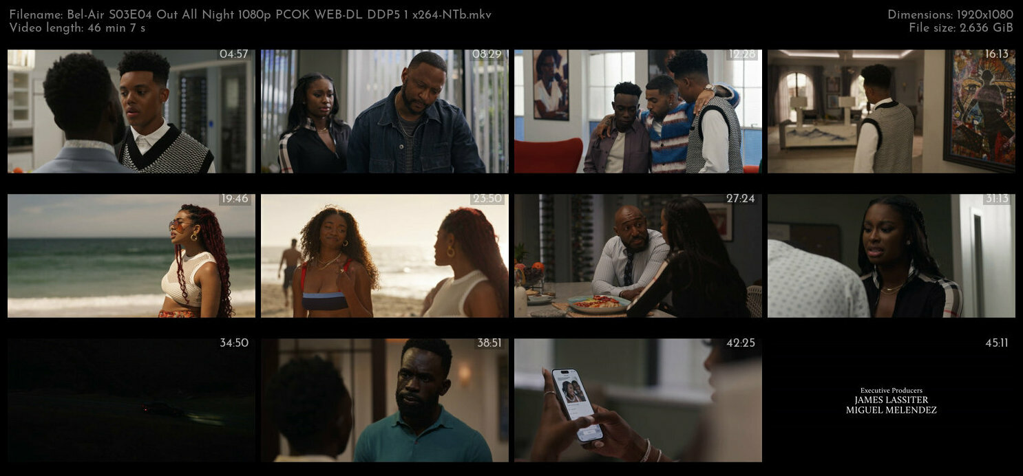 Bel Air S03E04 Out All Night 1080p PCOK WEB DL DDP5 1 x264 NTb TGx