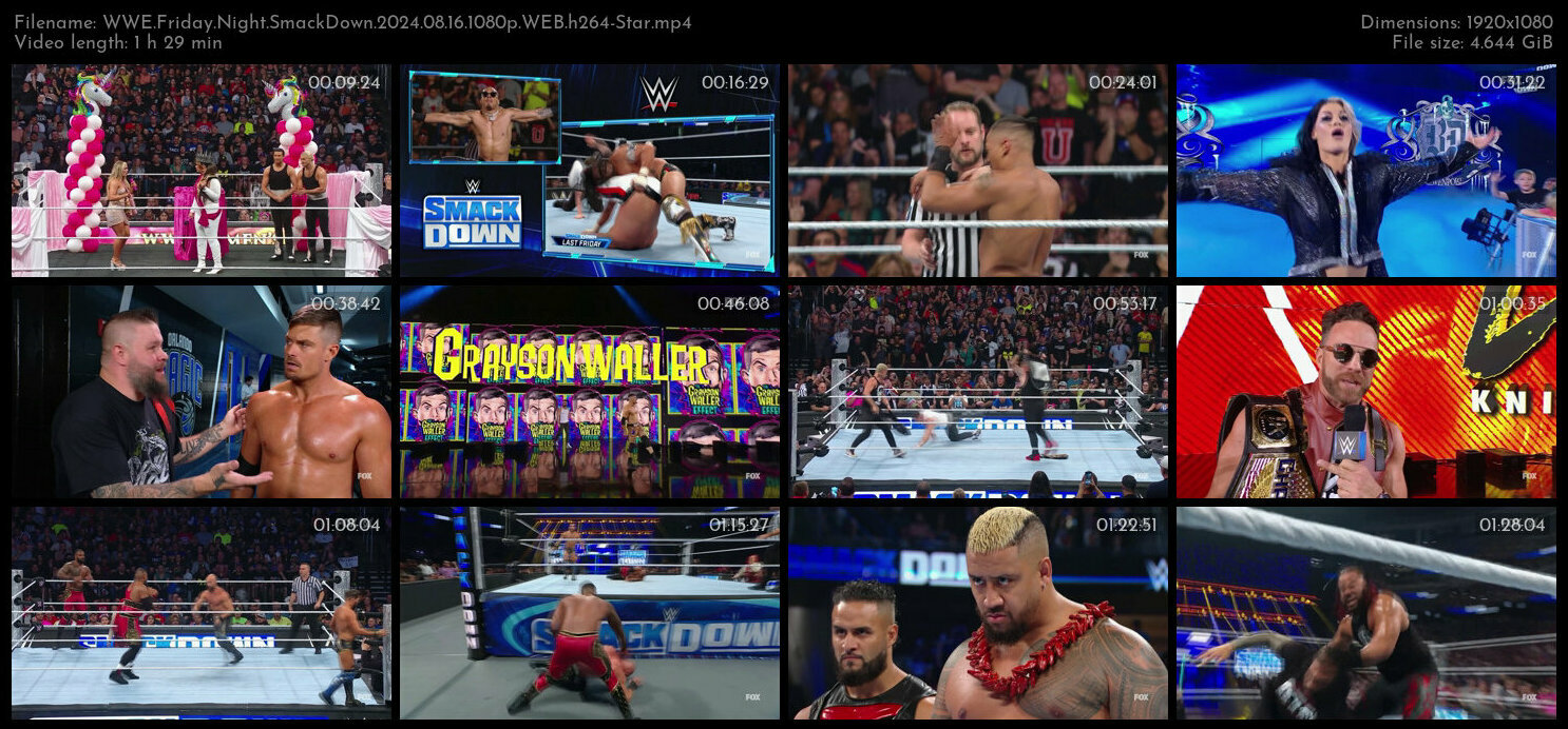 WWE Friday Night SmackDown 2024 08 16 1080p WEB h264 Star TGx