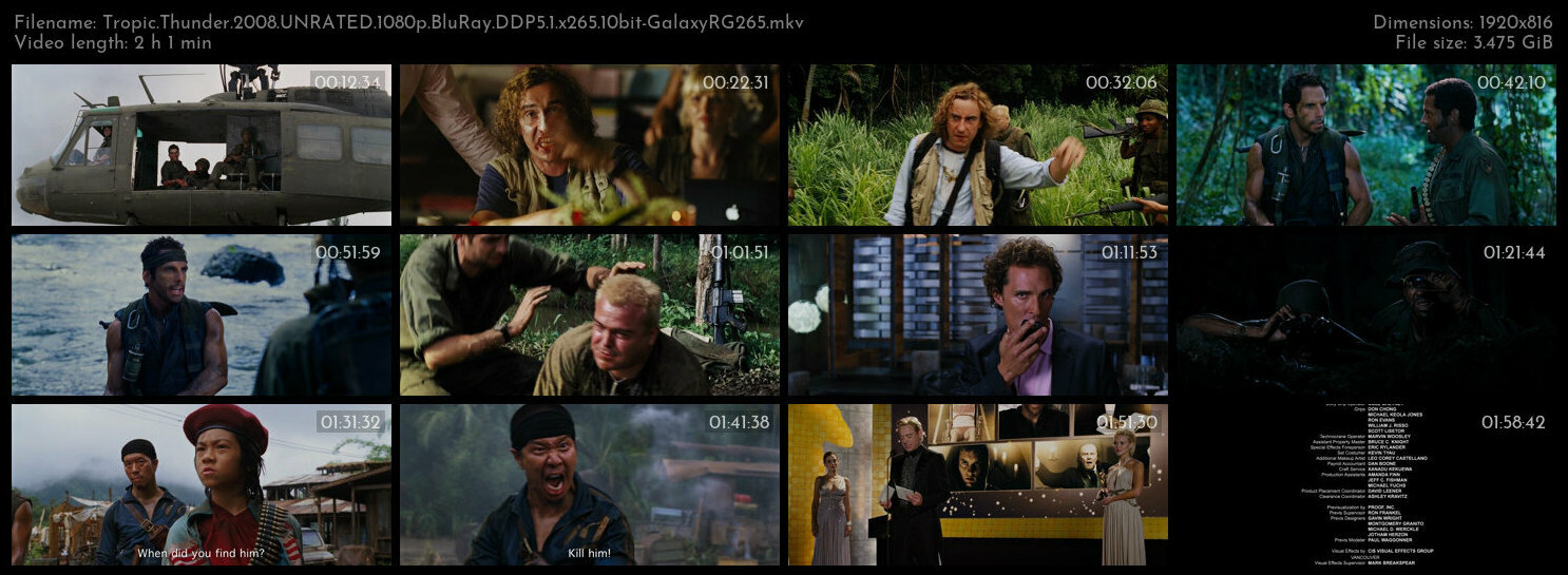 Tropic Thunder 2008 UNRATED 1080p BluRay DDP5 1 x265 10bit GalaxyRG265