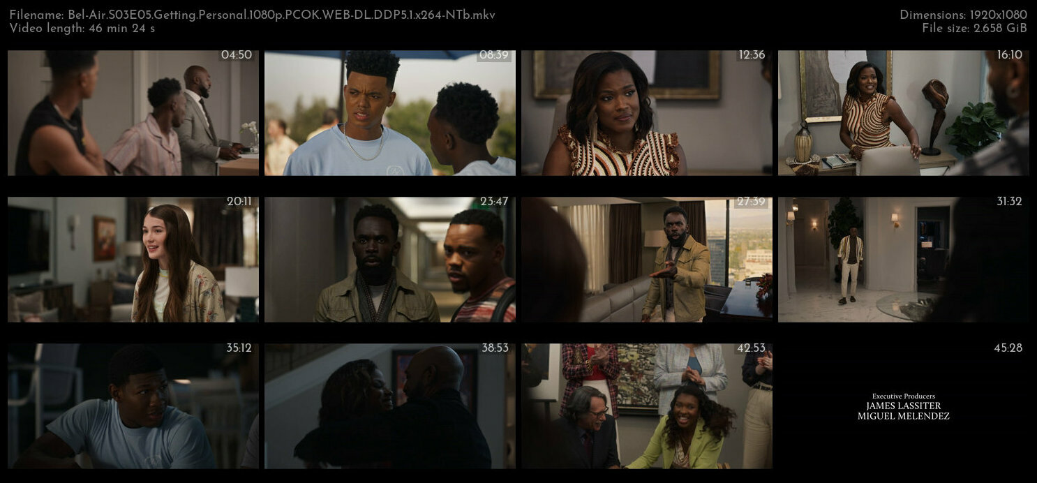 Bel Air S03E05 Getting Personal 1080p PCOK WEB DL DDP5 1 x264 NTb TGx