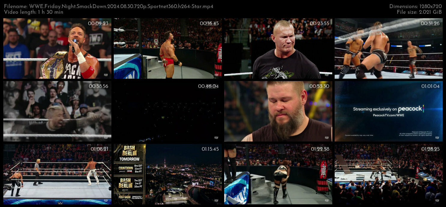 WWE Friday Night SmackDown 2024 08 30 720p Sportnet360 h264 Star TGx