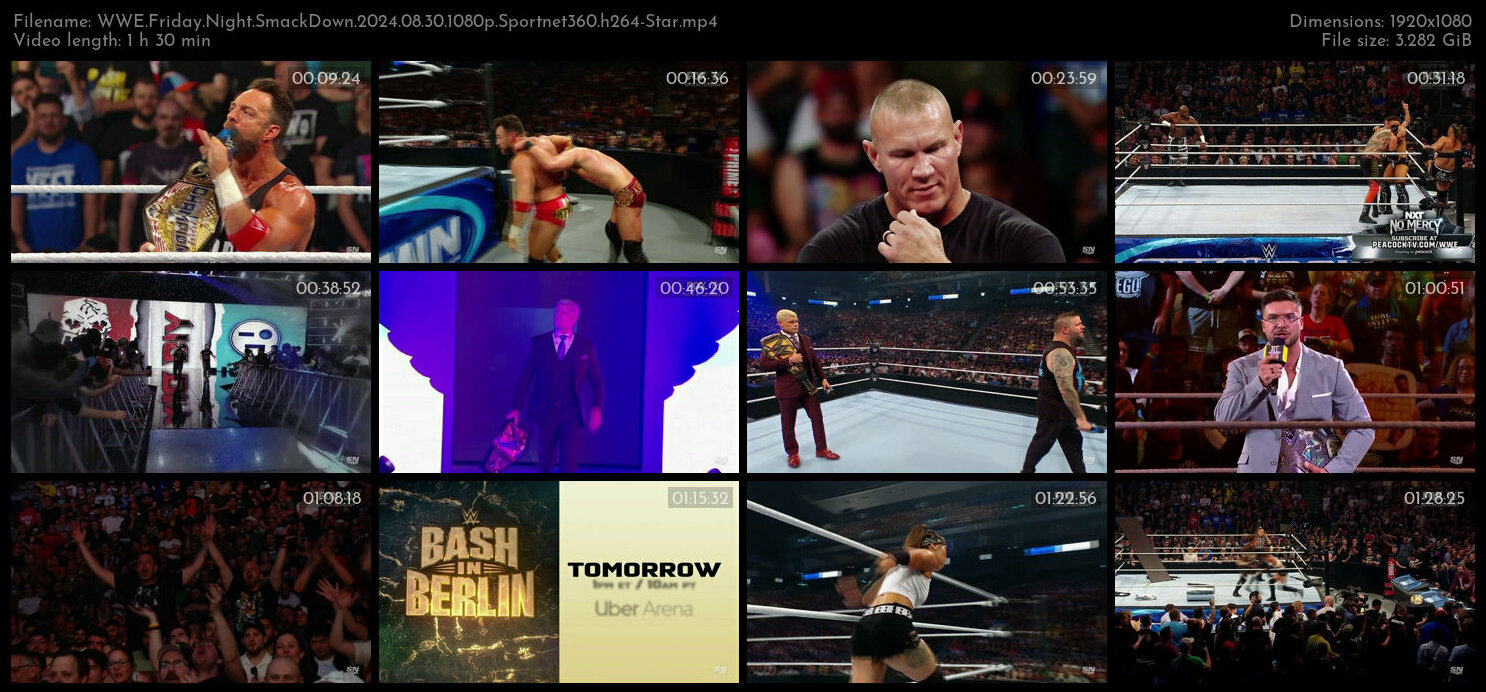 WWE Friday Night SmackDown 2024 08 30 1080p Sportnet360 h264 Star TGx