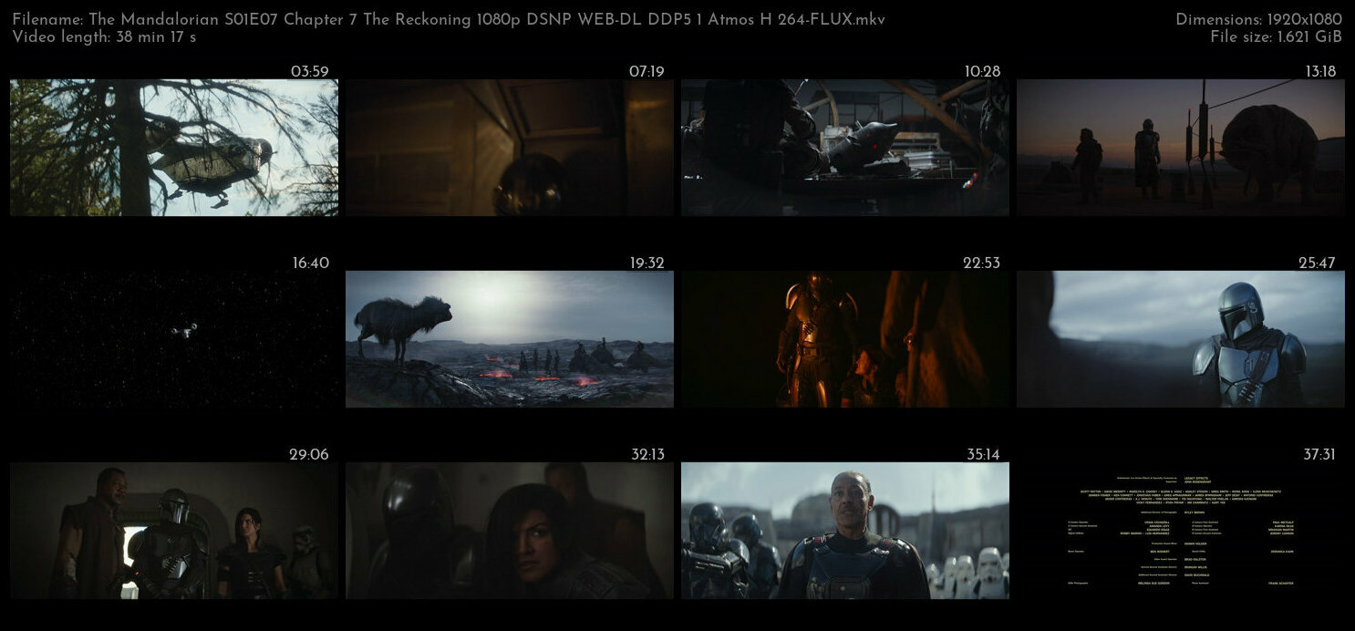 The Mandalorian S01E07 Chapter 7 The Reckoning 1080p DSNP WEB DL DDP5 1 Atmos H 264 FLUX TGx