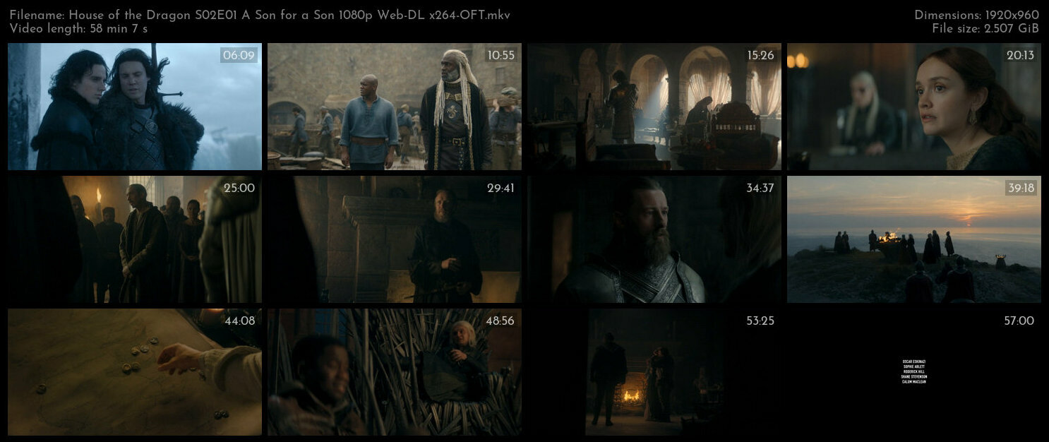 House of the Dragon S02E01 A Son for a Son 1080p Web DL x264 OFT TGx