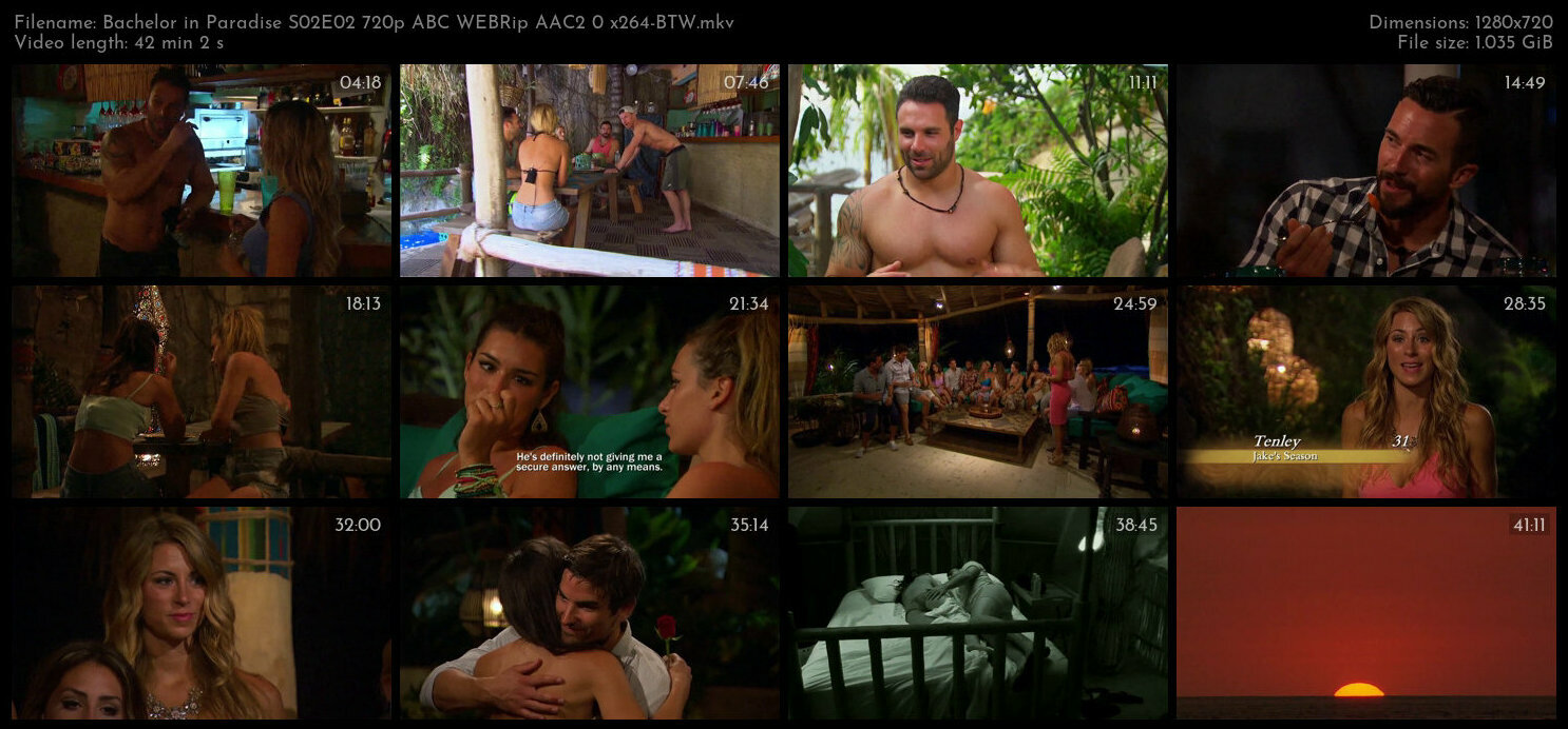 Bachelor in Paradise S02E02 720p ABC WEBRip AAC2 0 x264 BTW TGx