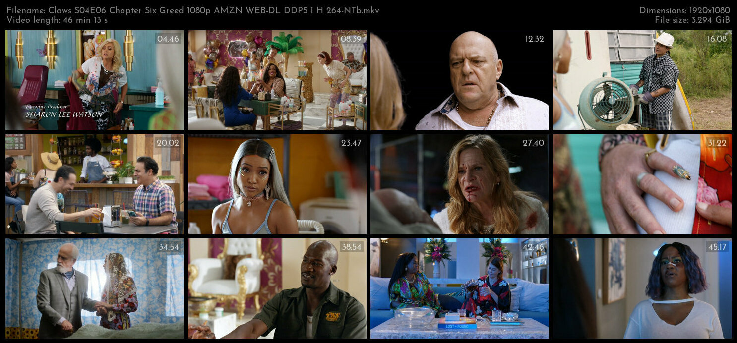 Claws S04E06 Chapter Six Greed 1080p AMZN WEB DL DDP5 1 H 264 NTb TGx