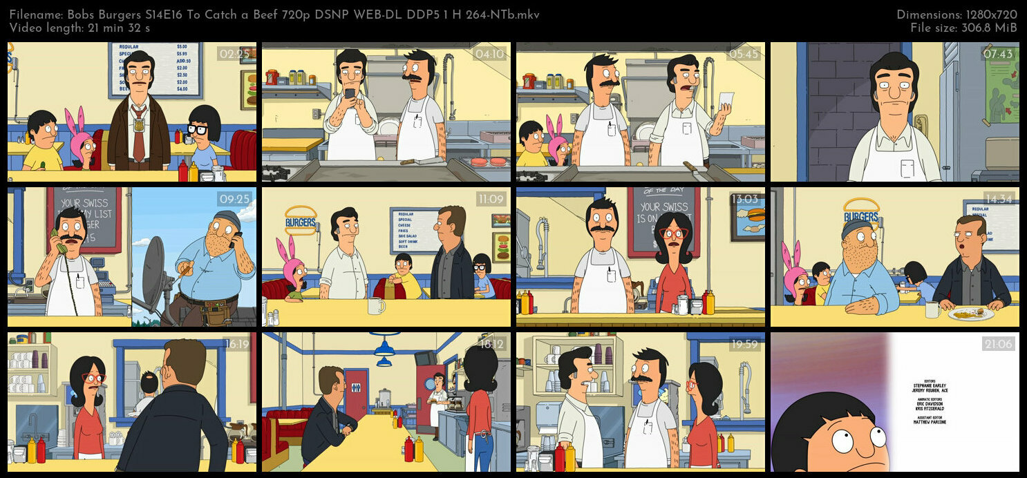 Bobs Burgers S14E16 To Catch a Beef 720p DSNP WEB DL DDP5 1 H 264 NTb TGx