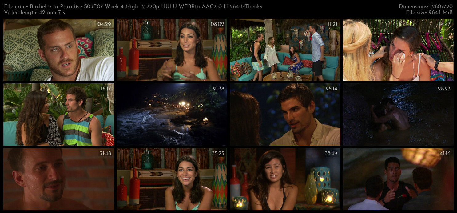 Bachelor in Paradise S03E07 Week 4 Night 2 720p HULU WEBRip AAC2 0 H 264 NTb TGx