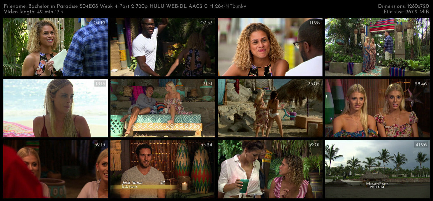 Bachelor in Paradise S04E08 Week 4 Part 2 720p HULU WEB DL AAC2 0 H 264 NTb TGx