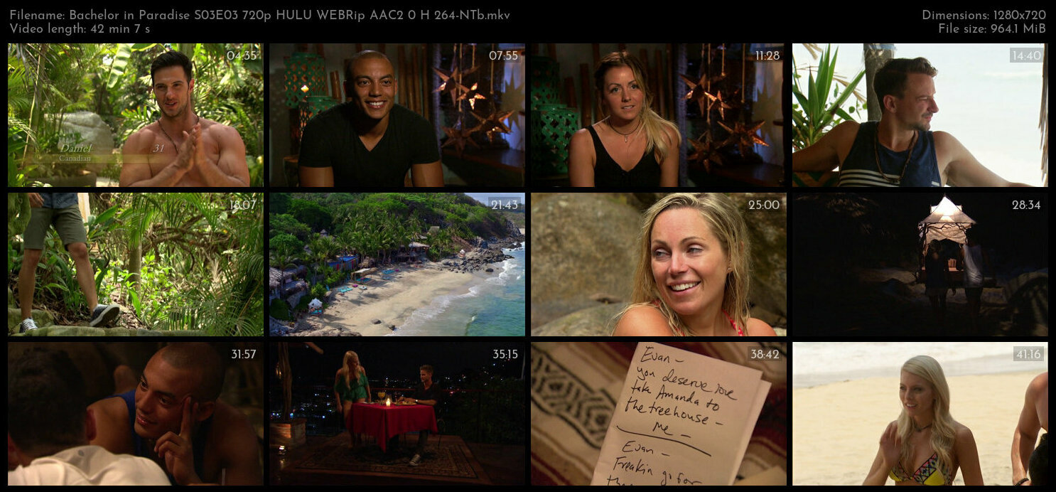 Bachelor in Paradise S03E03 720p HULU WEBRip AAC2 0 H 264 NTb TGx