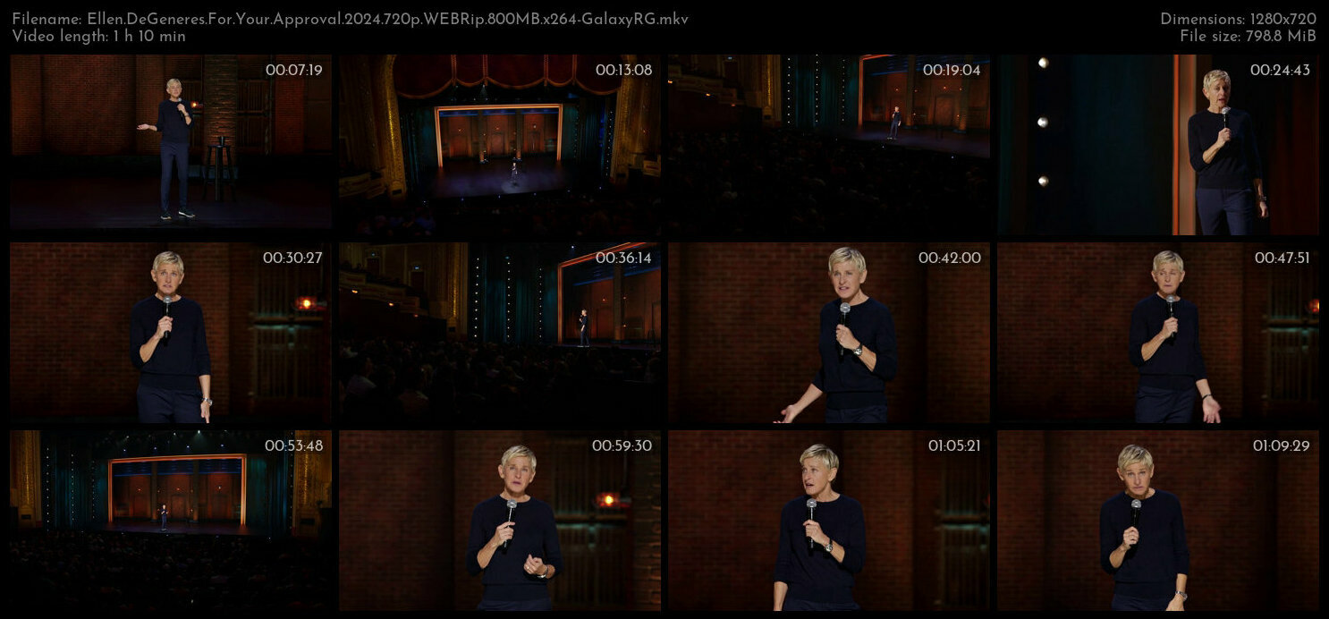 Ellen DeGeneres For Your Approval 2024 720p WEBRip 800MB x264 GalaxyRG