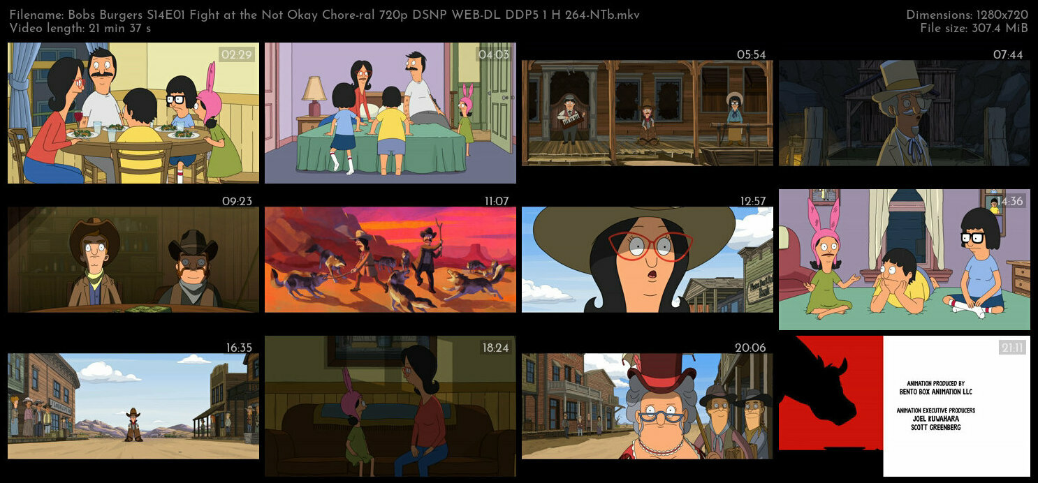 Bobs Burgers S14E01 Fight at the Not Okay Chore ral 720p DSNP WEB DL DDP5 1 H 264 NTb TGx