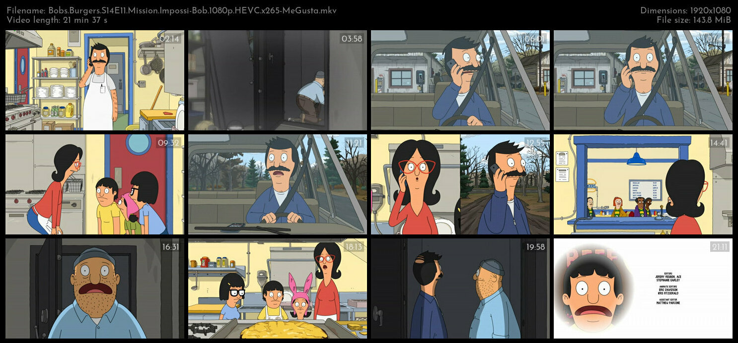 Bobs Burgers S14E11 Mission Impossi Bob 1080p HEVC x265 MeGusta TGx