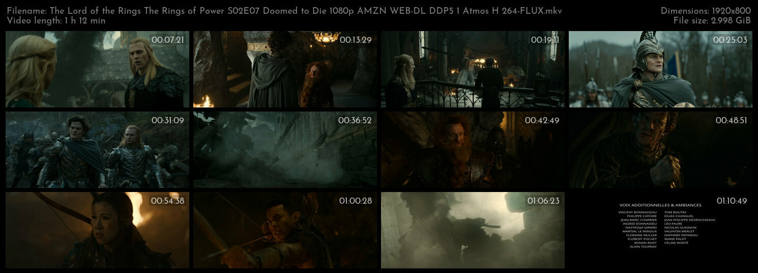 The Lord of the Rings The Rings of Power S02E07 Doomed to Die 1080p AMZN WEB DL DDP5 1 Atmos H 264 F