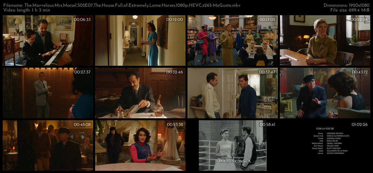 The Marvelous Mrs Maisel S05E07 The House Full of Extremely Lame Horses 1080p HEVC x265 MeGusta TGx