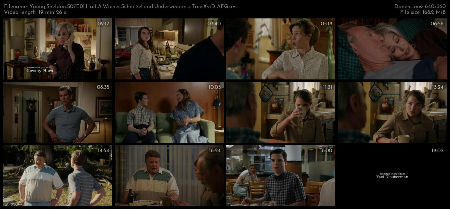 Young Sheldon S07E01 Half A Wiener Schnitzel and Underwear in a Tree XviD AFG TGx