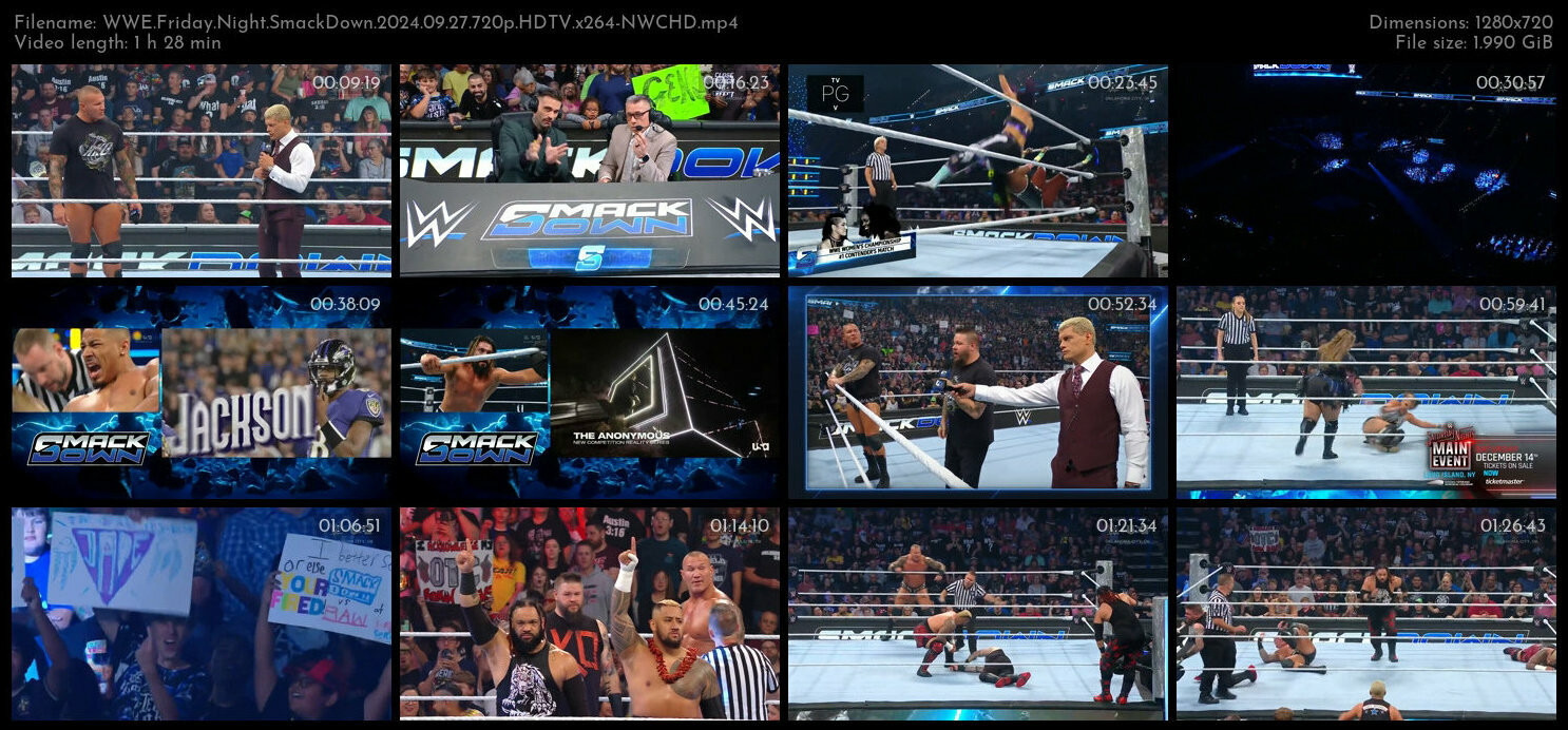 WWE Friday Night SmackDown 2024 09 27 720p HDTV x264 NWCHD TGx