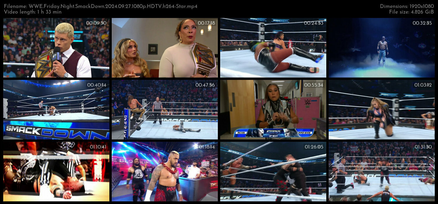 WWE Friday Night SmackDown 2024 09 27 1080p HDTV h264 Star TGx