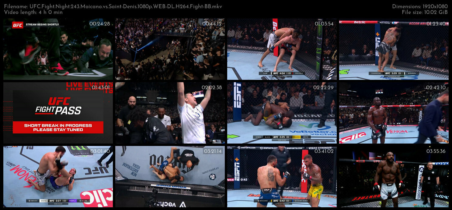 UFC Fight Night 243 Moicano vs Saint Denis 1080p WEB DL H264 Fight BB