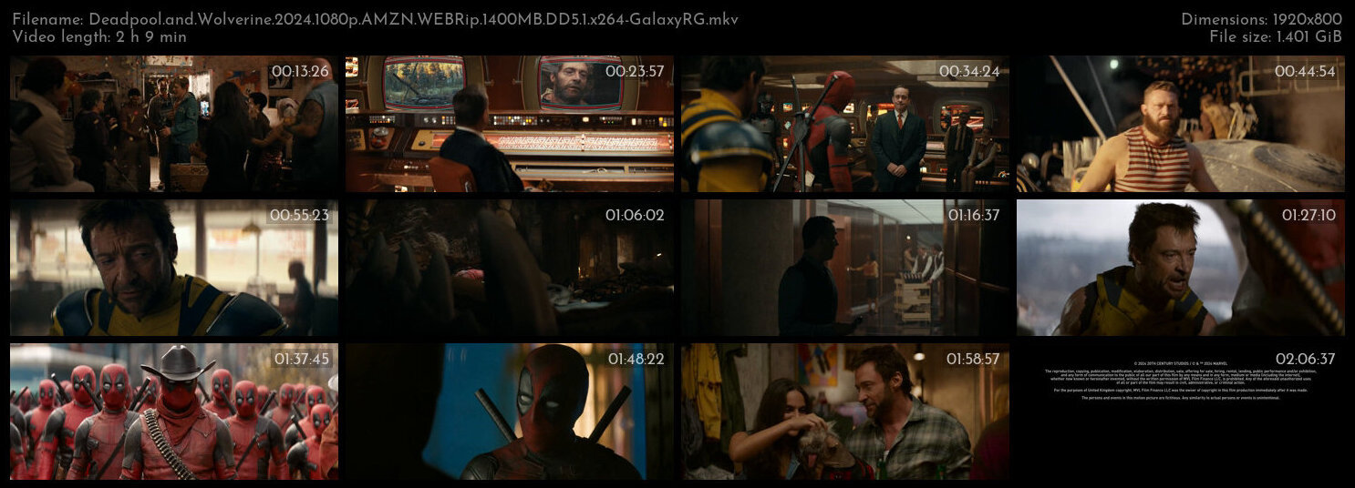 Deadpool and Wolverine 2024 1080p AMZN WEBRip 1400MB DD5 1 x264 GalaxyRG