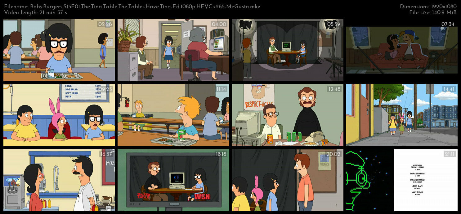 Bobs Burgers S15E01 The Tina Table The Tables Have Tina Ed 1080p HEVC x265 MeGusta TGx