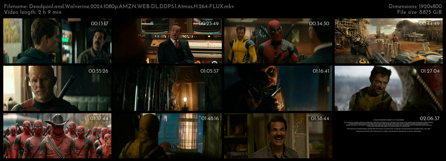 Deadpool and Wolverine 2024 1080p AMZN WEB DL DDP5 1 Atmos H 264 FLUX TGx