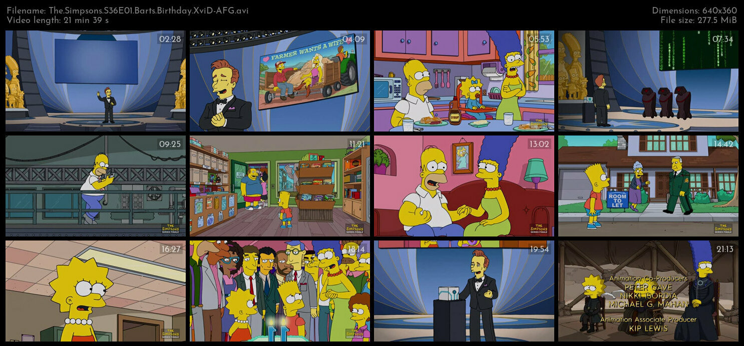 The Simpsons S36E01 Barts Birthday XviD AFG TGx