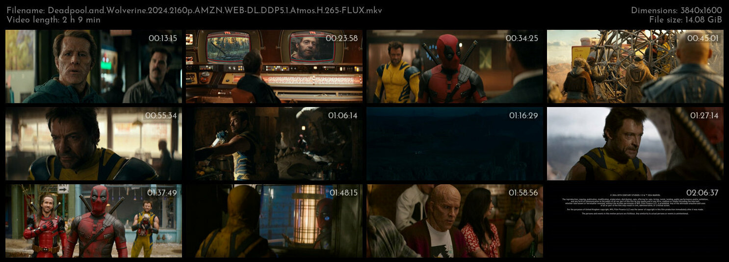 Deadpool and Wolverine 2024 2160p AMZN WEB DL DDP5 1 Atmos H 265 FLUX TGx