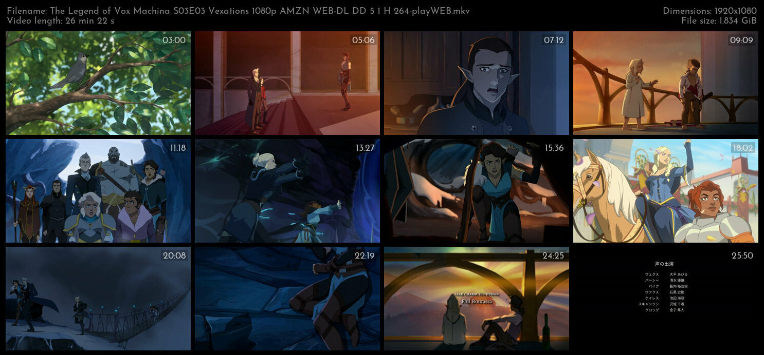 The Legend of Vox Machina S03E03 Vexations 1080p AMZN WEB DL DD 5 1 H 264 playWEB TGx