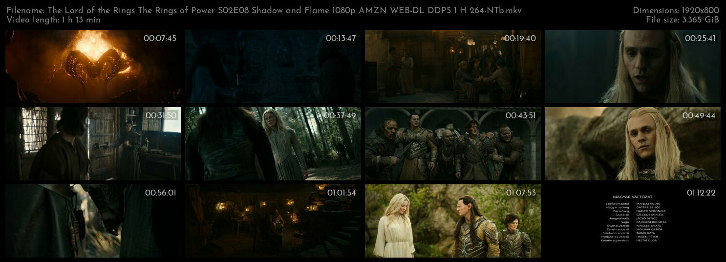 The Lord of the Rings The Rings of Power S02E08 Shadow and Flame 1080p AMZN WEB DL DDP5 1 H 264 NTb