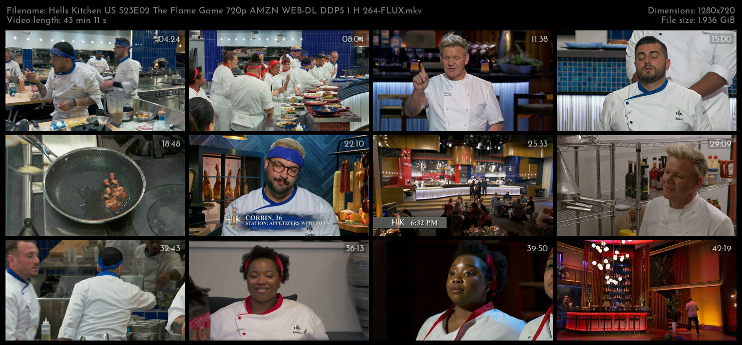 Hells Kitchen US S23E02 The Flame Game 720p AMZN WEB DL DDP5 1 H 264 FLUX TGx