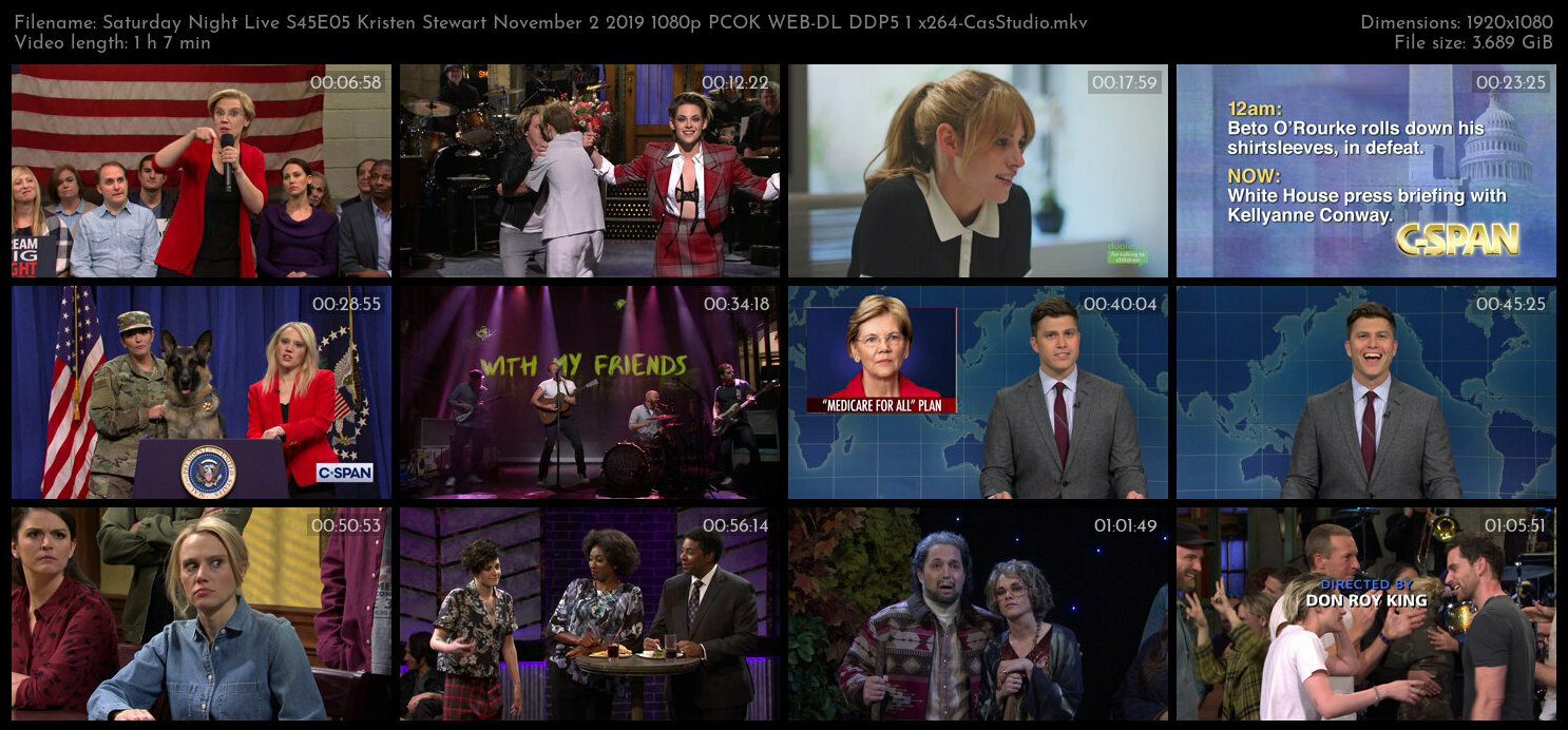 Saturday Night Live S45E05 Kristen Stewart November 2 2019 1080p PCOK WEB DL DDP5 1 x264 CasStudio T